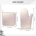 thumbnail image 4 of Disketp Glitter Light Pearl Oven Mitts And Potholders Bbq Gloves-Oven Mitts And Pot Holders With Recycled Infill Silicone Non-Slip Cooking Gloves For Cooking Baking Grilling, 4 of 9