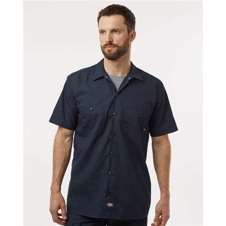 Dickies Ls535 Short Sleeve Industrial Work Shirt-Dark Navy-4X