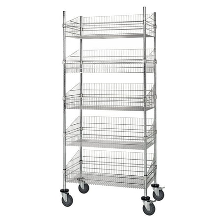 

24 Deep x 60 Wide x 60 High 5 Tier Mobile Deep Basket Unit