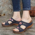 thumbnail image 2 of Amzcrzy Zapatos de mujer,Zapatos de mujer,Zapatillas de mujer, Sandalias de cuña con bordado de flores para mujer, zapatos de verano Sandalias Mujer Zapatillas De Casa, 2 of 5