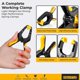 thumbnail image 2 of Spring Clamps 4 inch - 10 Pack Plastic Clamps for Tarps, Crafts, Backdrop and Pool Cover with 2 inch Mouth Opening - Rust Free Large Clips Heavy Duty, 2 of 4