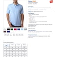 thumbnail image 3 of Hanes Cotton-Blend Men`s Jersey Polo, L, Light Steel, 3 of 3