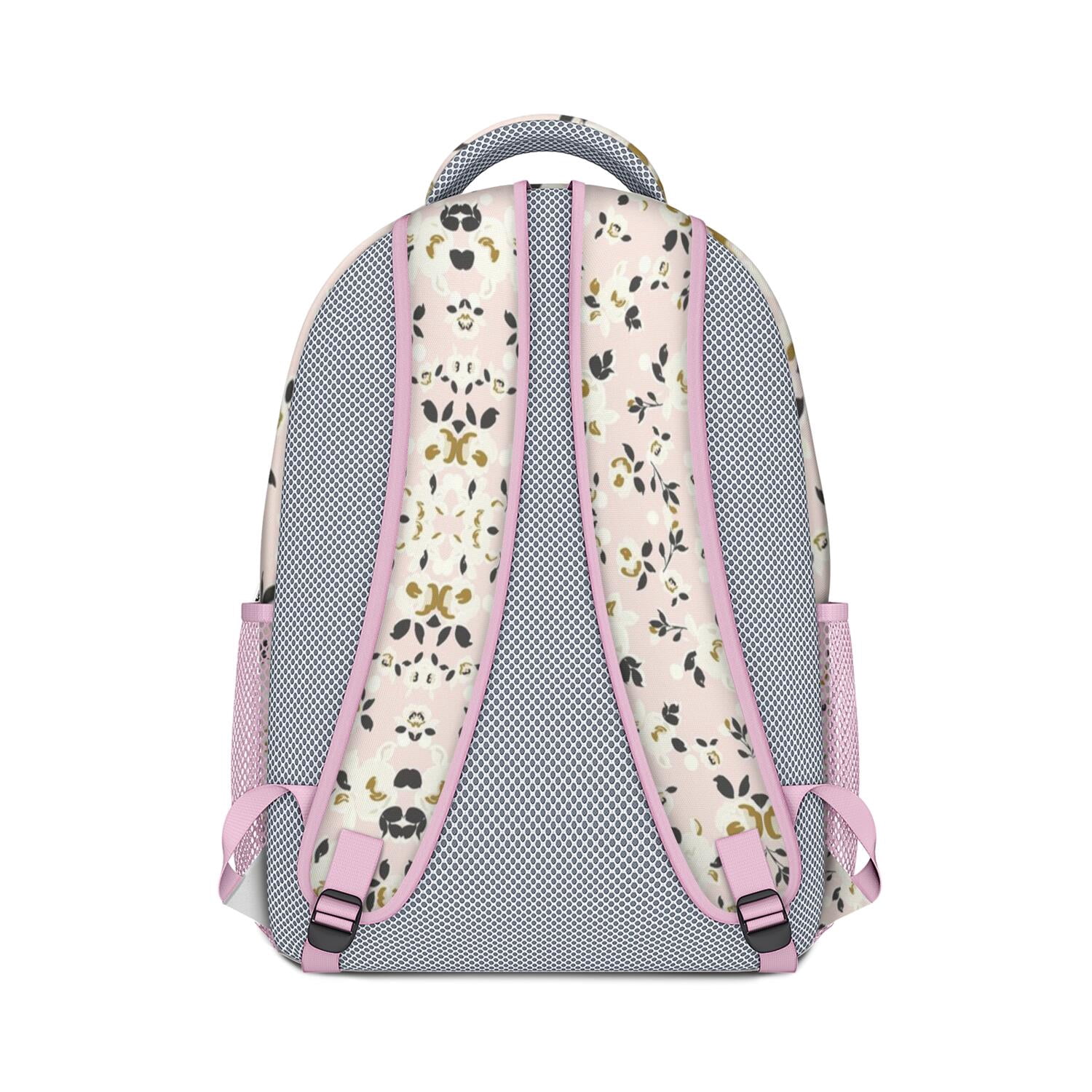 Vintage Floral Waterproof Bookbag - Lightweight Breathable Backpack for College Students