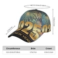 thumbnail image 2 of Fotbe 2025 New Year 5 Gorro Clásico de Béisbol, Gorra Ajustable con Broche Snapback, Gorro de Exterior de Algodón Suave, 2 of 6