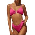 thumbnail image 4 of Birdeem Womens Split Solid Bikini Two-Piece Swimsuit, 4 of 7