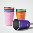 thumbnail image 4 of Sidagar 12 oz Stainless Steel Cups Metal Shatterproof Stackable Pint Drinking Glasses, 6 Pack Rainbow, 4 of 10