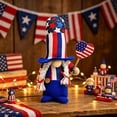 thumbnail image 3 of Nkmbld 4th of July Patriotic Gnomes Decorations Handmade Plush Gnomes Table Decorations Farmhouse Tiered Tray Decorations for Kitchen Desk Table Shelf Decor, 3 of 8