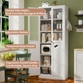 thumbnail image 2 of 72" Metal Kitchen Pantry Cabinet with Doors & Shelves, Tall Heavy-Duty Adjustable Storage Organizer, Tool-Free Assembly Freestanding Cabinet for Living Room, Bathroom, White, 2 of 9