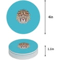 thumbnail image 1 of RYLABLUE Lion Style Set of 4 Round Coaster for Drinks, Absorbent Ceramic Stone Coasters Cup Mat with Cork Base for Home Kitchen Room Coffee Table Bar Decor, 1 of 5
