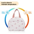 thumbnail image 3 of Lonchera para Mujer, Bolsa de Almuerzo Acuñada con Diseño de Mariposas, Lonchera Reutilizable Aislada, Bolsa Térmica de Gran Capacidad con Compartimentos para Trabajo, Picnic o Viajes, 3 of 7