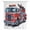 Bright Red White, variant on Fire Trucks Sheer Curtains 84 Inches Long, Modern Cartoons Vehicles Light Filering Curtains, Breathable Simi Curtain Privacy Drapes for Living Room Bedroom Lightweight Window Treatment
