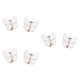 thumbnail image 2 of 6x Cubiertas de botones de mariposa Accesorios de ropa Suministros de moda brillantes Esmoquin Blanco, 2 of 9