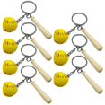 thumbnail image 2 of PU Material Baseball Keychains Luggage Tags Sports Enthusiasts 7Pcs, 2 of 2