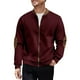 thumbnail image 1 of pstuiky Camisas casuales de manga larga para hombre, Camisa de hombre de color liso con cuello alto y manga larga con cremallera informal top de hombre m, 1 of 4