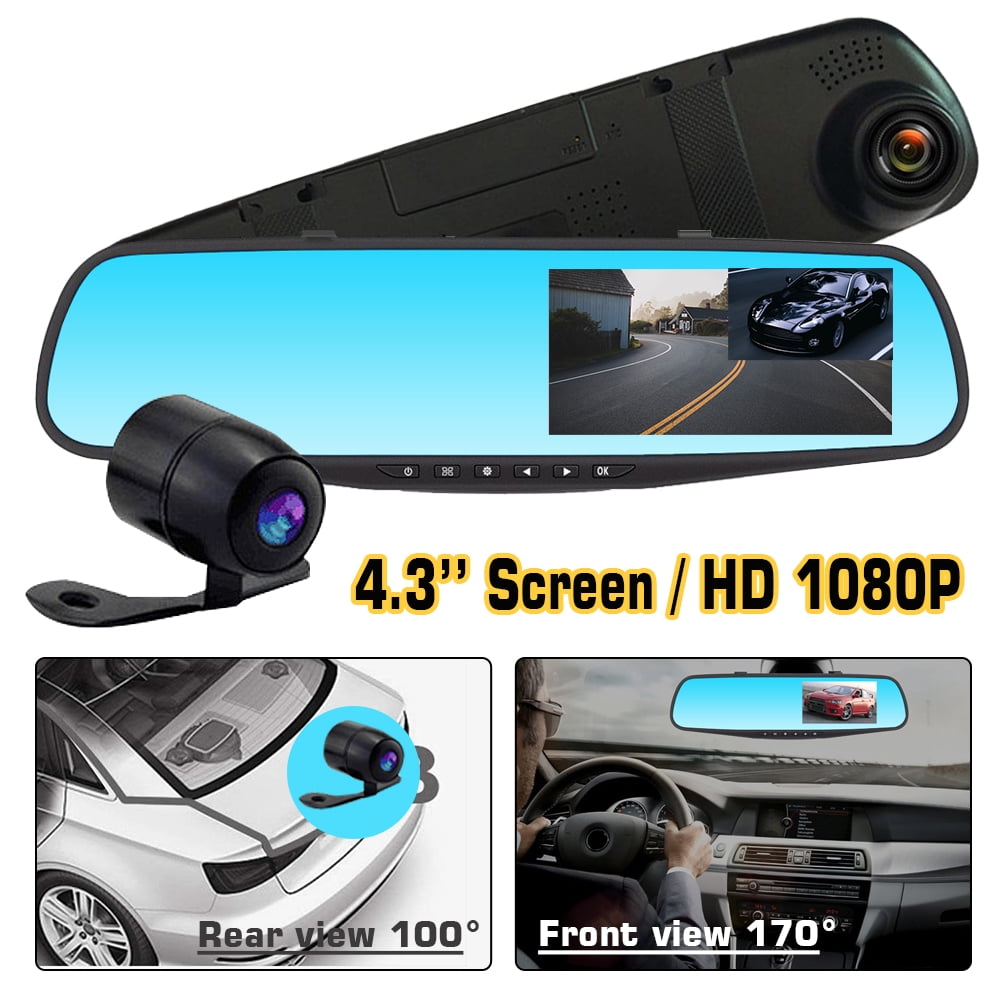 Soter Car Video Recorder Camera with Dual Lens for Vehicles Front /& Rearview Mirror Car DVR Camera 1080P FHD with 32G Class 10 Kinston Micro SD