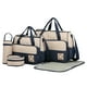 thumbnail image 1 of Juego de 5 bolsas de pañales para bebés, bolsa de bebé, bolsa de pañales para madre, bolso de hombro, portabotellas con cambiador (azul marino) Vhermosa MZQ-0350, 1 of 1