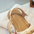 thumbnail image 6 of Wdgfv Girls Summer Sandals Silver Soled Double Bow Tie Roman Shoes for Casual Formal Occasions Comfortable Beige 5-5.5 Years, 6 of 9