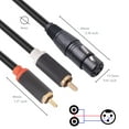 thumbnail image 2 of Yucurem Xlr Female To Dual Rca Male Audio Cable Stereo Adapter Cable Anti Shielding (1m), 2 of 9