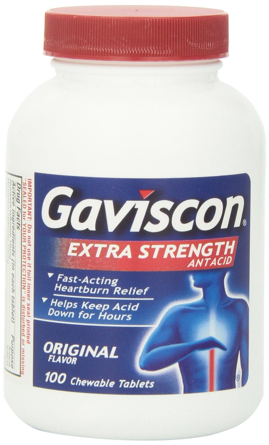 Gaviscon Extra Strength Chewable Antacid Tablets, Original 100 ea (4
