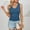 Blue, variant on LADIGASU Women's Casual Comfortable Solid Fold Sleeveless V-Neck Blouse T-Shirt Top