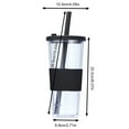 thumbnail image 2 of Verre en Plastique de 710 ml avec Bouchon et Grand Réutilisable Tasse de Thé au Lait Perlé Café Glacé Thé Glacé Smoothie Tasse à Emporter Transparente Isolée Verre à Double Couche., 2 of 6