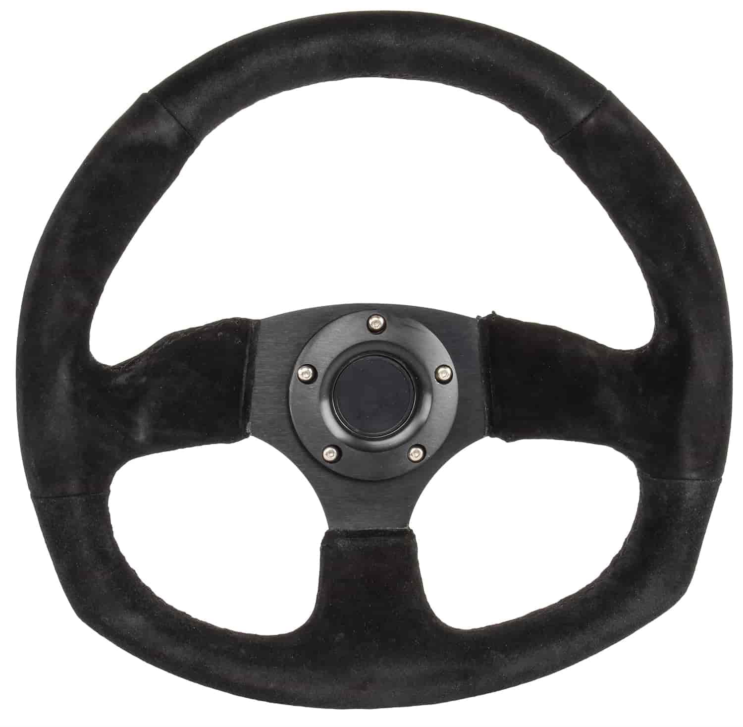 JEGS 70438 Aluminum Racing Steering Wheel Flat Bottom Design 13.500 in