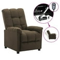 thumbnail image 1 of vidaXL Fauteuil Inclinable Électrique en Tissu Brun, 1 of 9