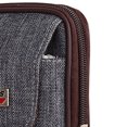 thumbnail image 3 of Riñonera Bolso Bolsas de lona para teléfono móvil para hombre Riñonera con cremallera de doble capa (gris), 3 of 6