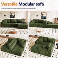 thumbnail image 5 of Nkurdsu 96" Modular Sectional Sofa, Boneless L-Shaped Cloud Couch, No Assembly Required, Modern Corduroy Sofa for Living Room, Green (Right Facing Chaise）, 5 of 8