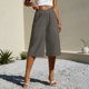 thumbnail image 5 of Pantalones de Pierna Recta de Lino para Mujeres Verano Suelto Color Sólido Cintura Elástica con Bolsillos Pantalones de Pierna Recta Casual, 5 of 6