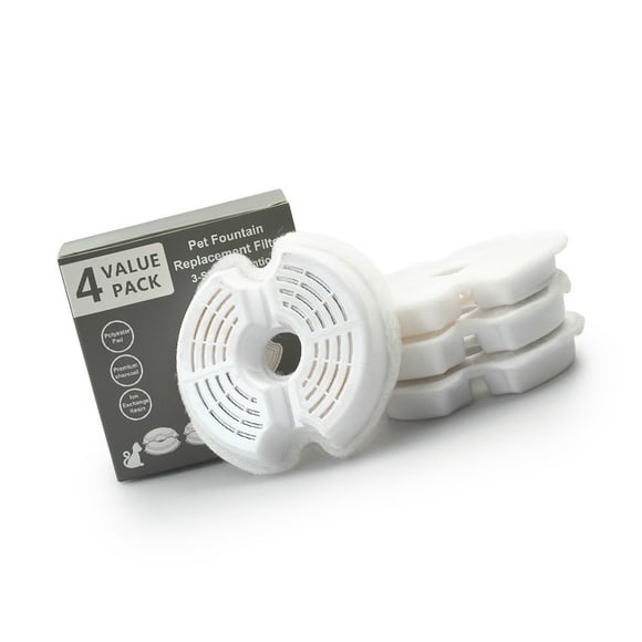 Filtro de fuente de agua Billuyoard para mascotas con carcasa de ABS de 4 piezas accesorios de filtros de agua con forma de flor redonda Type2 NO2