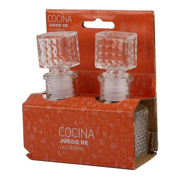 Juego de Licoreras Prichos Tabandkit Transparente 2 Piezas