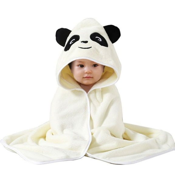 GYRATEDREAM Baby Hooded Towel with Unique Animal Design Ultra Soft Thick Coral Fleece Bath Towel for Newborn, Infant and Toddler 31.49*31.49 inch