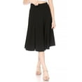 thumbnail image 2 of Women's Solid Flared Lightweight Elastic Waist A-line Skirt Pack of 2, 2 of 5
