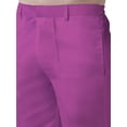 thumbnail image 4 of eloria Men's Premium Comfort Straight Fit Flat Front Dress Pant Pyjamas, Color: Dark Pink, Size : 32, 4 of 6