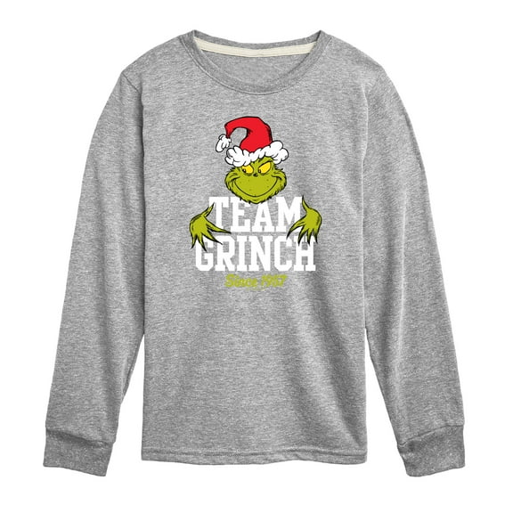 Dr. Seuss The Grinch - Christmas - Team Grinch - Toddler & Youth Long Sleeve Graphic T-Shirt
