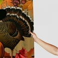 Chilfamy Turkey Pumpkin Hat Shower Curtain Set with Hooks, Thanksgiving