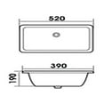 thumbnail image 2 of DROP Bath and Kitchen DR091061 Undermount Bathroom Sink, 2 of 3
