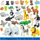 thumbnail image 2 of Bloques de construcción de animales de granja de gran tamaño, partículas de zoológico, peces, perros, ciervos, leones, ballenas, dinosaurios, compatibles con Duploes, ladrillos de gran tamaño, juguete, 2 of 5