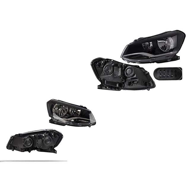 Par de Faros DEPO Gol 2013 A 2016 Volkswagen Fondo Negro Manual