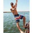 thumbnail image 2 of SURF CUZ Bañador de Hombre con Forro Compresivo, Secado Rápido, Shorts de Natación de 7" con Estampado Rayas Atardecer, Talla L, 2 of 7