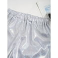 thumbnail image 5 of Manyakai Boys Girls Shiny Metallic Dance Pants Leggings Glittery Trousers Bell Bottoms Jazz Hip Hop Silver 170, 5 of 6