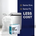 thumbnail image 6 of Plasticplace Custom Fit Trash Bags, Compatible with Simplehuman Code L (100 Count) White Drawstring Garbage Bags Liners 4.8 Gallon, 16.75" x 24.5" Unscented Trashbags Heavy Duty Home Essentials Large, 6 of 9