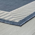 thumbnail image 5 of 2x8 Water Resistant, Indoor Outdoor Runner Rugs for Patios, Hallway, Entryway, Deck, Porch, Balcony or Kitchen | Outside Area Rug for Patio | Navy, Striped Border | Size: 2'3'' x 7'3'', 5 of 8