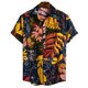thumbnail image 4 of Camisas De Vestir Para Hombre Manga Corta Short Mens Casual Cotton Sleeve Blouse Ethnic Shirt Impresión de la blusa de Linen Men (Yellow, M), 4 of 7