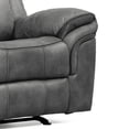 thumbnail image 4 of Furniture of America Gordon Modern Faux Leather Manual Recliner Chair with Glider, Dark Gray, 4 of 5