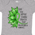 thumbnail image 4 of Inktastic Mental Health Awareness Green Sunflower Ribbon Boys or Girls Baby Bodysuit, 4 of 5