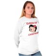 thumbnail image 4 of Betty Boop Cartoon Queen Of Carefree Women's Long Sleeve T Shirt Brisco Brands S, 4 of 6