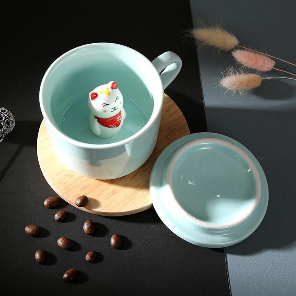 3D Coffee Mug Animal Inside 7 ,Cute Cartoon Handmade Ceramics Cup,Christmas Birthday Surprise for ,Best Office Cups Bunny