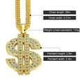 thumbnail image 1 of Gold Chain for Men with Dollar Sign Pendant Necklace, 1 of 6